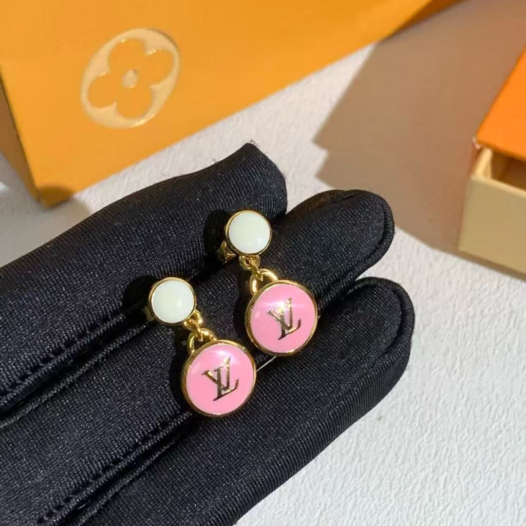Louis Vuitton Pink Flower Earrings